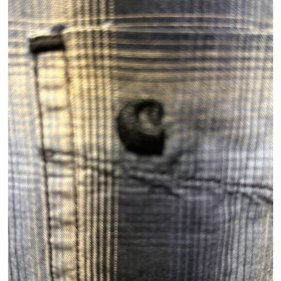 CARHARTT MEN’S RELAXED FIT LONG SLEEVE BUTTON DOWN PLAID SHIRT, SIZE L - Picture 2 of 4